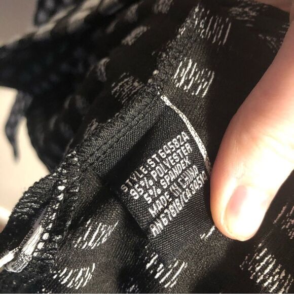 Jules & Leopold Black White Checkered Short Sleeve Blouse LARGE - Picture 3 of 6